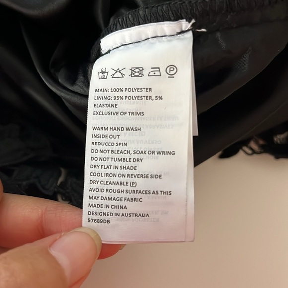 Bardot Liana Leaf Lace Overlay Lined Sleeveless Midi Black Dress Size S - 4 - Picture 14 of 16